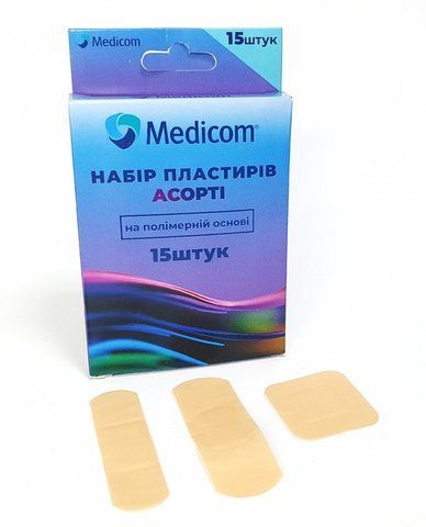 Набор пластырей Medicom 15шт/уп. Асорти 23059 фото